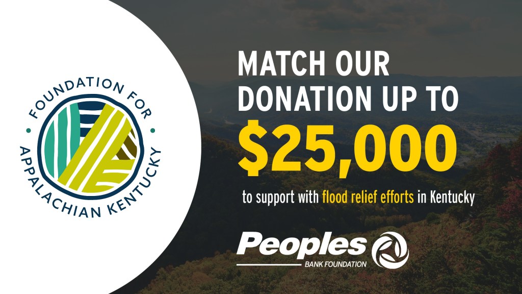 Match our donation up to $25,000 to support flood relief efforts in Kentucky.